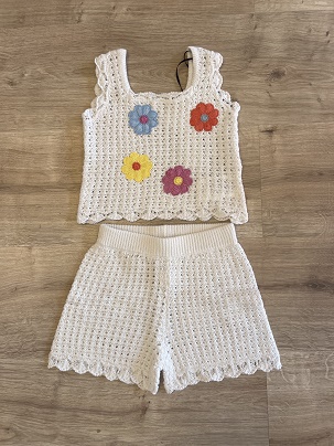 Completo Bianco Traforato Con Top e Short iDO 2026_
