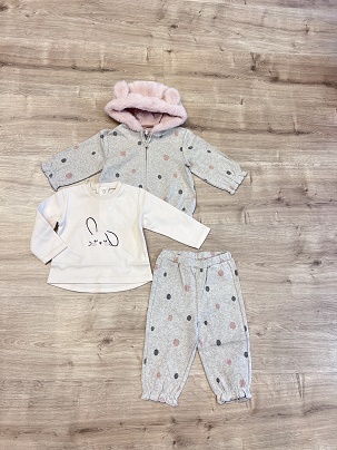 Completo 3 Pezzi In  Caldo Cotone Coniglietta Mayoral NewBorn a/i 2026.