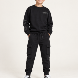 Pantalone Tuta Nero Caldo Cotone Sarabanda  a/i 2026.