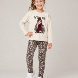 Completo m/l In Caldo Cotone Con Leggings Leopardati Mayoral a/i 2026.