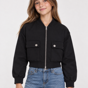 Felpa Nera Cropped Con Zip Mayoral a/i 2026.