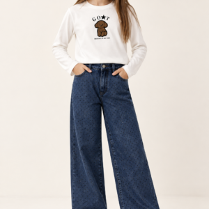 T-Shirt m/l Avorio In Caldo Cotone Con Barboncino Sarabanda a/i 2026.