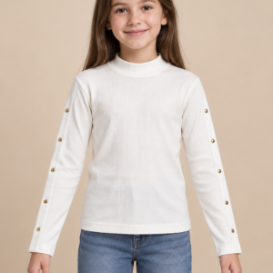T-Shirt m/l In Caldo Cotone Con Borchiette Sarabanda a/i 2026.